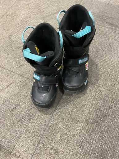 Used Burton GROM Girls Snowboard Boots Black Junior 04 11614-S000226291