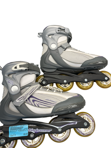 Used Rollerblade BLADERUNNER PRO 80 Senior Rec Fitness Skates Grey Senior 9 11682-S000124177