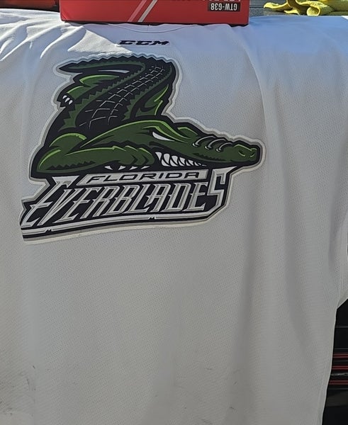 ECHL FLORIDA EVERBLADES White Size 58 CCM Jersey (Used)