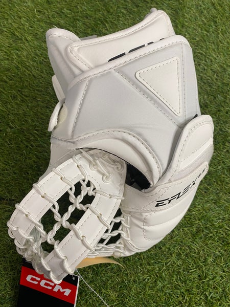 White Junior CCM EFlex 6.5 Goalie Glove Regular (New)