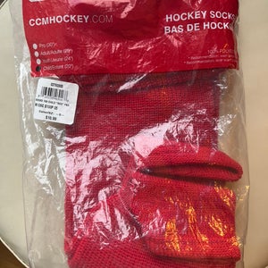 Red Knit CCM Socks youth 20" (New)