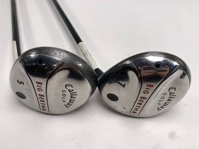 Callaway Big Bertha 2004 5 & 7 Fairway Wood Set 18* 21* RCH 75w Regular Mens RH