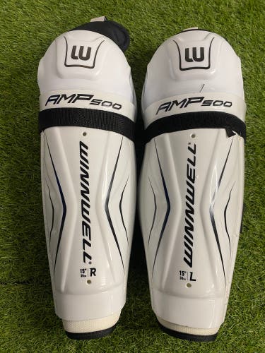 Senior Winnwell AMP 500 Shin Pads 15" (Used)