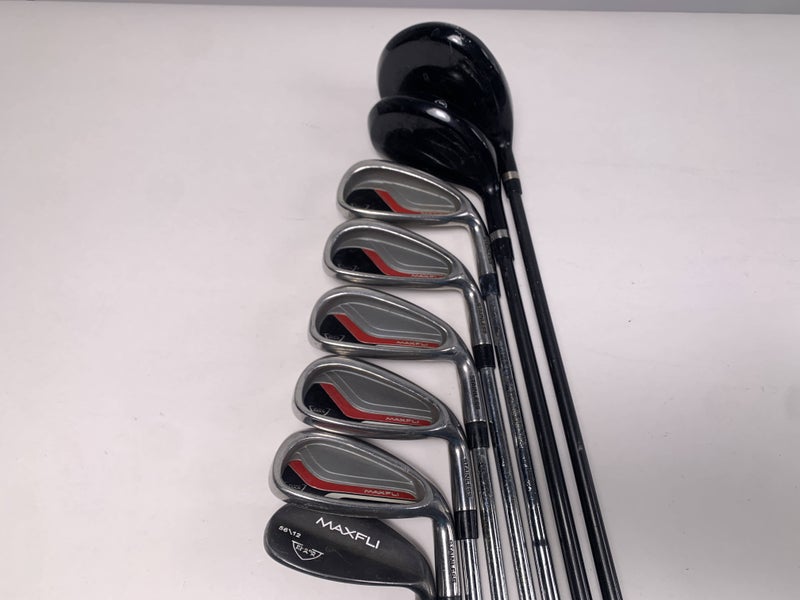 Maxfli Black Max Club Set 3W 4H 5-PW SW 75g Regular Steel Mens RH
