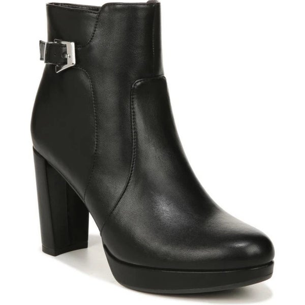 Naturalizer Braxton I6499S3 Boots Women's 8.5 Black Crinkle Ankle Bootie TZP1001