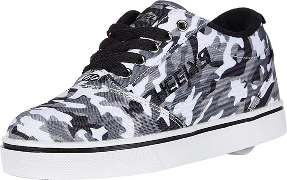 Heelys Pro 20 Prints Sneakers Girls US 2Y Grey Camo Wheeled Skate Shoes TZP861