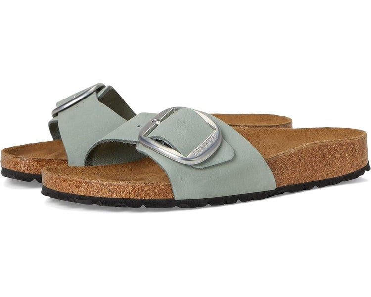 Birkenstock Madrid 1029293 Sandals Women's 5-5.5 Pure Sage Leather Slide TZP1046