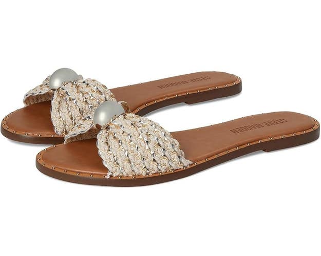 Steve Madden Dipsy DIPS02S1 Slide Women's US 9.5 Metallic Multi Sandals TZP851