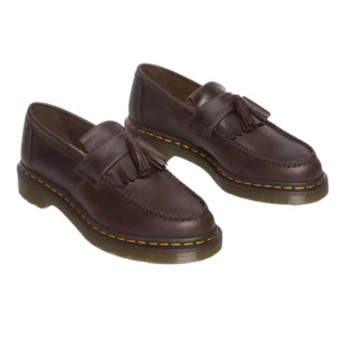 Dr. Martens Vegan Adrian Loafer Men's US 10 Brown Leather Tasseled Shoes TZP853