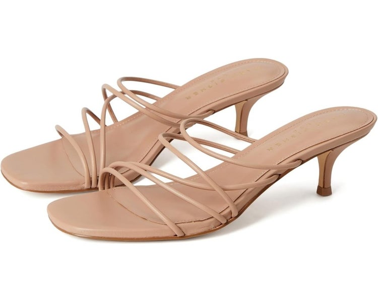 Marc Fisher LTD Banna Sandals Women's 9 Mocha Mousse Kitten Heel Strappy TZP1043