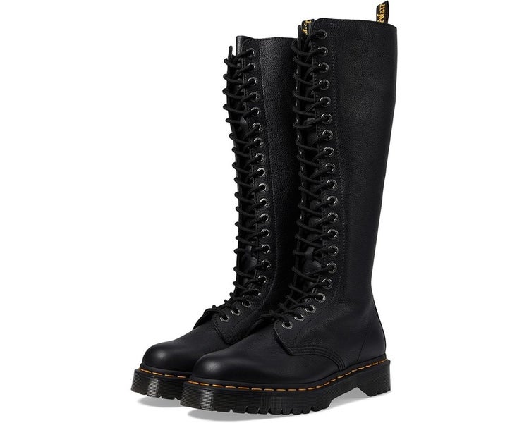 Dr. Martens 1B60 Bex Women's US 7 Black Leather Round Toe Knee-High Boots TZP898