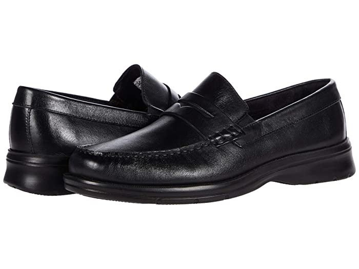 Rockport Palmer CI3098-001 Penny Loafer Men's US 8 Black Leather Shoes TZP857