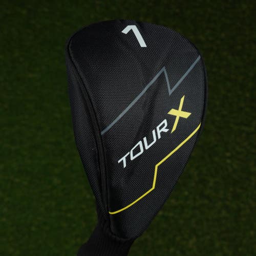 MERCHANTS OF GOLF TOUR X DRIVER HEADCOVER JUNIOR KIDS JR. BLACK / YELLOW ~ LOOK!