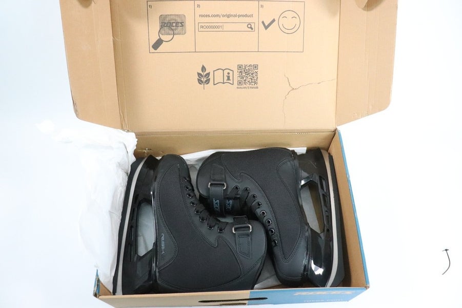 Roces RSK 2 Black Hockey Ice Skates Womens Sz 11 Mens Sz 9 New  Read