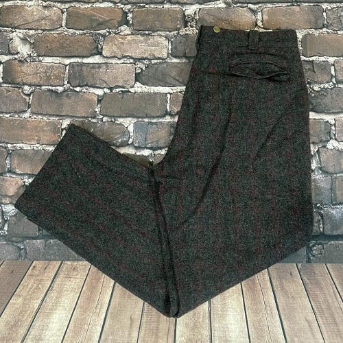 Vintage LL Bean Mackinaw Wool Logger Malone Hunting Field Pants USA Size 36x30