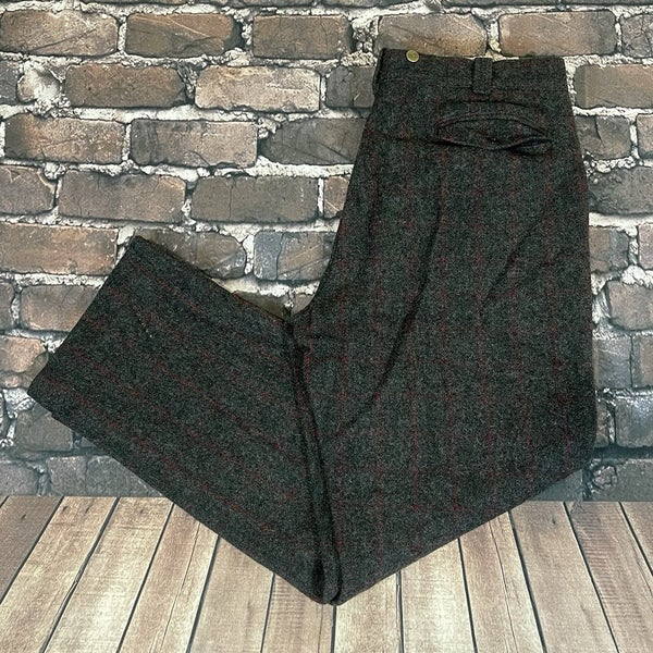 Vintage LL Bean Mackinaw Wool Logger Malone Hunting Field Pants USA Size 36x30
