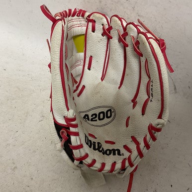 Used Wilson A200 A2459RDWM Baseball Glove T-ball White 11" 11855-S000195375
