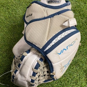 White Senior Bauer 2X Pro Goalie Gloves & Blockers Regular (Used)