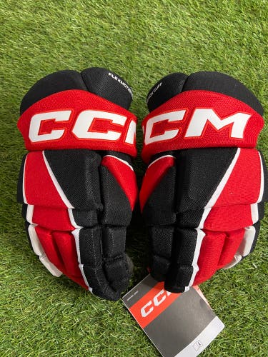 Blue Senior CCM Tacks XF 80 Gloves 14" (New)