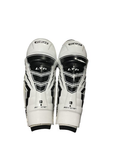Used CCM LTP SHIN GUARDS Junior Shin Guards White 12" 11834-S000043284