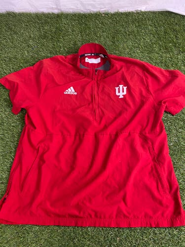 Red Men's Large Adidas Indiana Hoosiers Jacket (New)