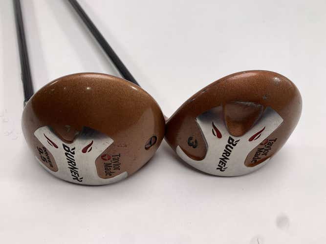 TaylorMade Burner 1994 Driver & 3 Fairway Wood Set 9.5* 15* Bubble S-90 Mens RH