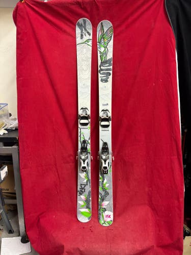 Skis: Volkl 156 cm All Mountain Skis With Bindings (Used)