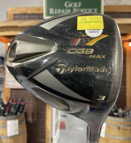 TaylorMade r7 CGB MAX #3 Fairway Wood 43" REAX 45 Regular Flex Graphite RH USED