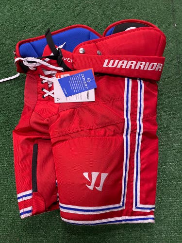 Red Junior Large Warrior Covert Pro Hockey Pants (New)