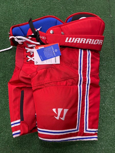 Red Junior Large Warrior Covert Pro Hockey Pants (New)