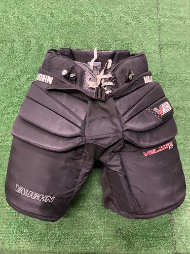 Black Intermediate XL Vaughn Velocity V10 Hockey Goalie Pants (Used)