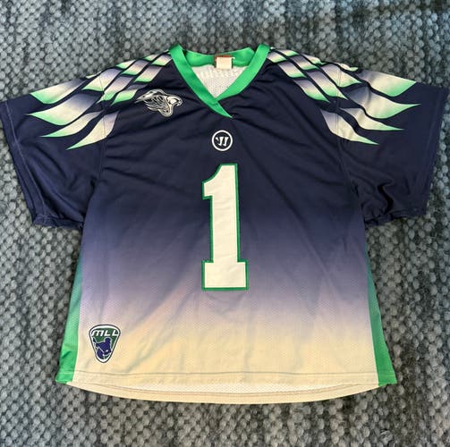 Chesapeake BayHawks MLL Jersey Blue XXL Men's Warrior Jersey (Used)