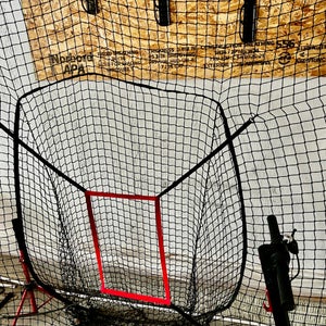 (Used) batting practice net and tee