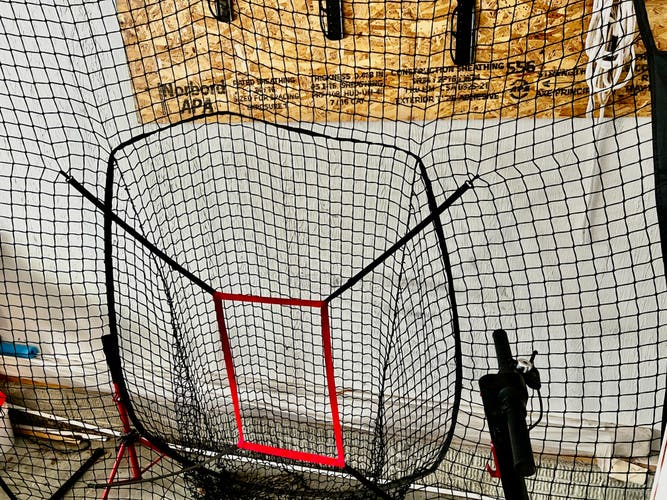 (Used) batting practice net and tee