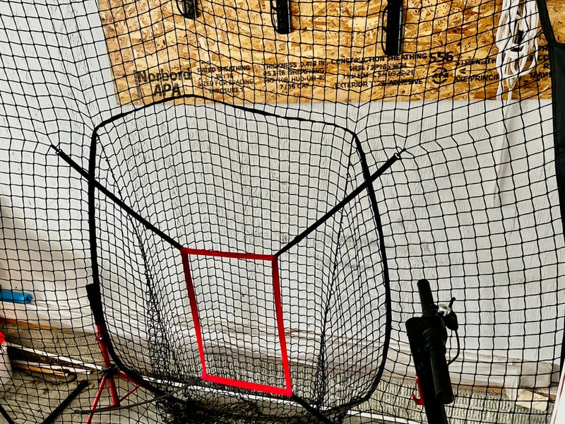 (Used) batting practice net and tee