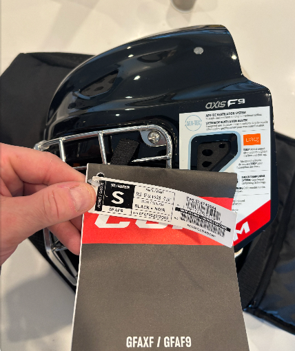 CCM Axis F9 Goalie Helmet & Cage Small (New)