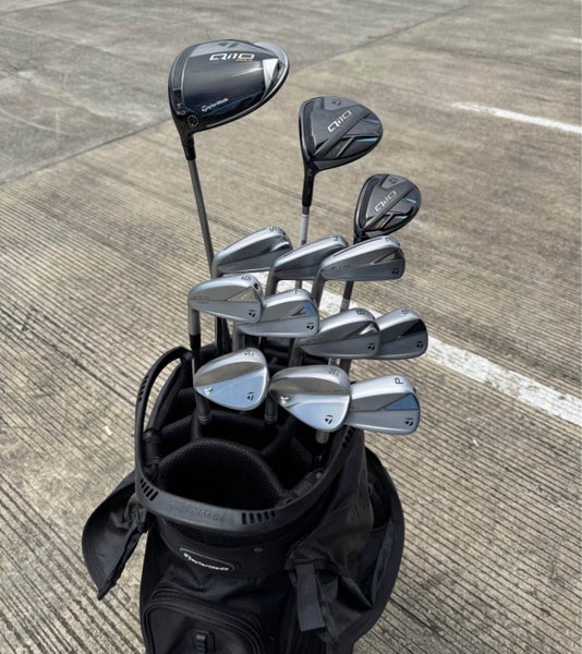 Golf Set Taylormade left hand
Qi10 Driver,3wood,3hybrid and P770 irons and wedges R Flex