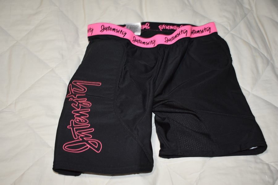 Intensity Compression Softball Sliding Shorts, Black, Adult Large