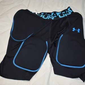Under Armour Compression Football Girdle with Pads, Black, Adult XL