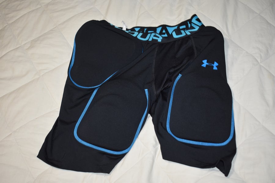 Under Armour Compression Football Girdle with Pads, Black, Adult XL