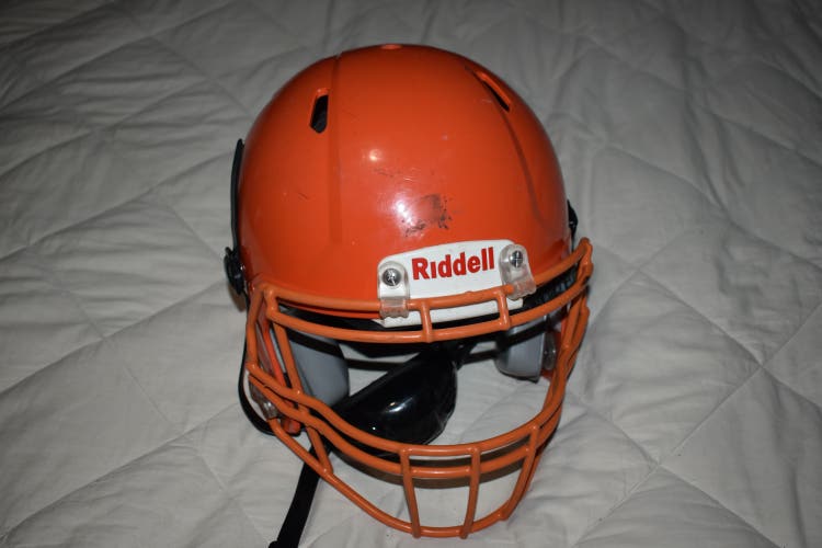 Riddell Victor Football Helmet, Orange, Small/Medium