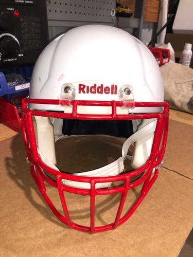 USED RIDDELL SPEED ADULT HELMET - LARGE - METALLIC WHITE - REJECT