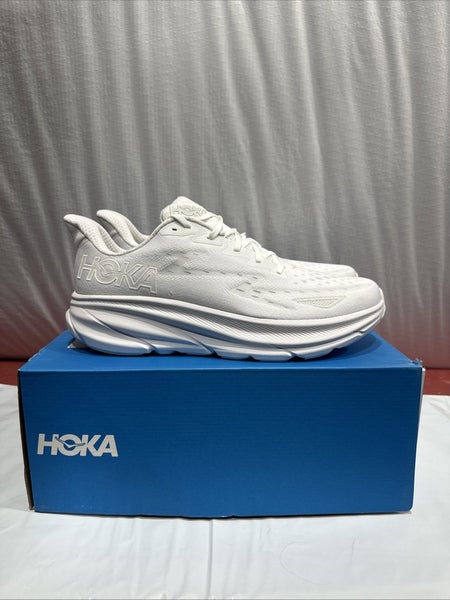 Hoka One One Clifton 9 1127895-WWH Sneakers Men's White Running Shoes FL4326