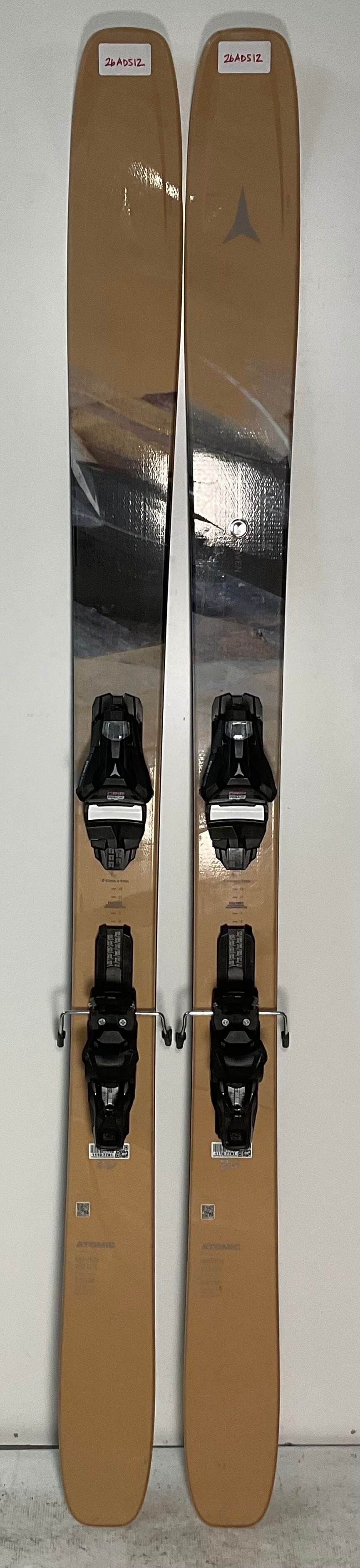 2026 Men's Atomic Powder 184cm Bent Chetler 120 Demo Skis With