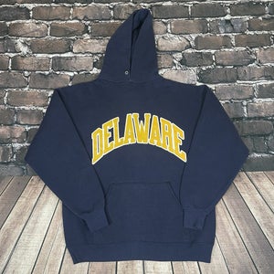 Vintage JanSport University of Delaware Graphic Hoodie Sweatshirt Size Large L