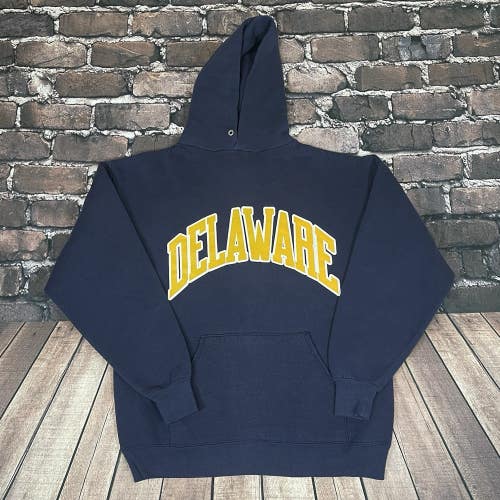 Vintage JanSport University of Delaware Graphic Hoodie Sweatshirt Size Large L