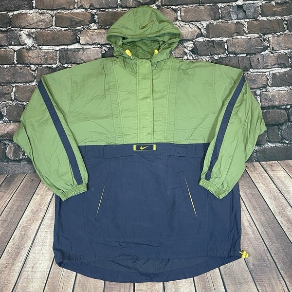 Vintage Nike Jacket Womens XL 90s Pullover Anorak Center Swoosh Windbreaker