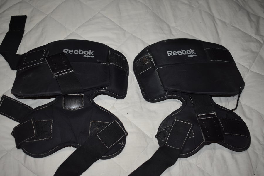 Reebok by Lefevre Hockey Goalie Knee/Thigh pads, Black - Top Condition!