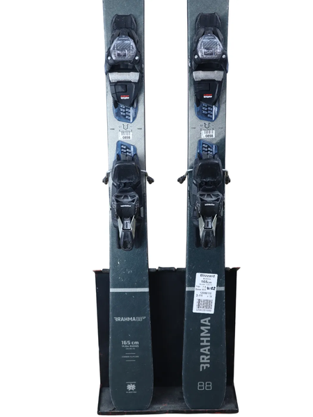 Used 2022 Blizzard Brahma 88 Skis with Marker TCX 11 Bindings