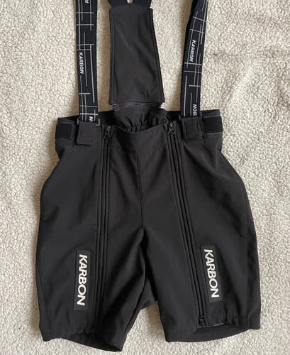Black Unisex Adult Medium Karbon Ski SHORTS (Used)